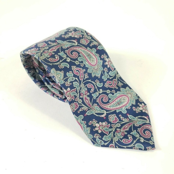 Kuppenheimer Other - Kuppenheimer Tie Paisley Narrow Silk USA Italy